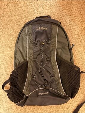 L.L. Bean Stowaway Backpack - Black/Charcoal Gray